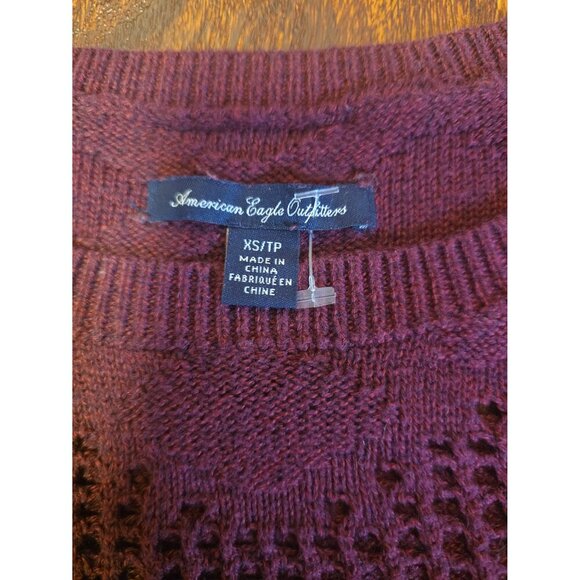 American Eagle Sweater XS burgundy - Picture 3 of 3
